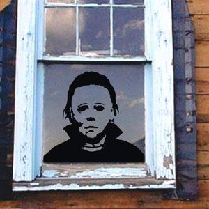 Halloween Holiday Decals Michael Myers Horror Living Room Sticker Funny Door